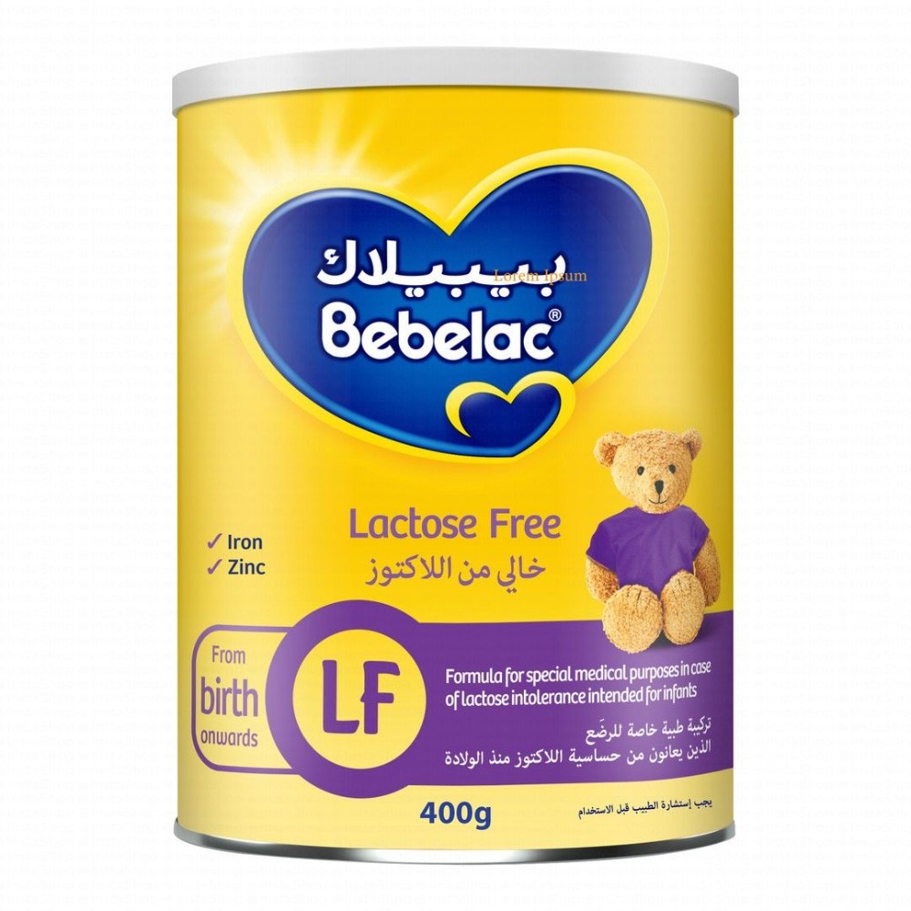 Bebelac Infant Lactose Free Milk Formula with Iron & Zinc (0+ Months)
