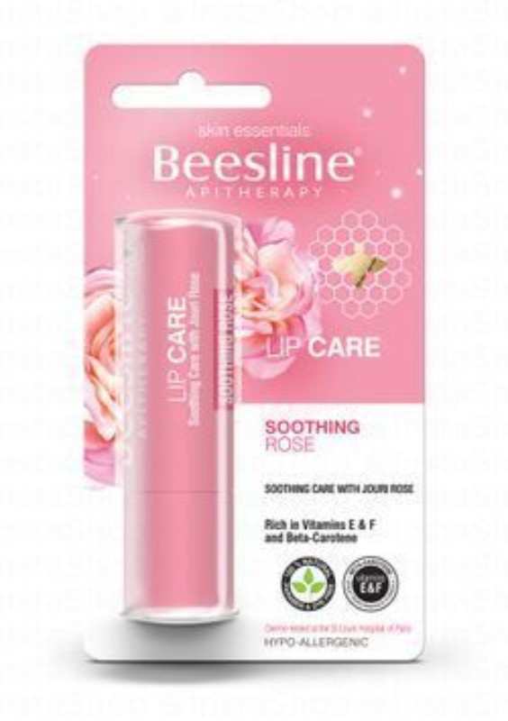 Beesline Hypoallergenic for Sensitive & Dry Lip Balm with Soothing Jouri Rose - dye free, parabens free, preservatives free