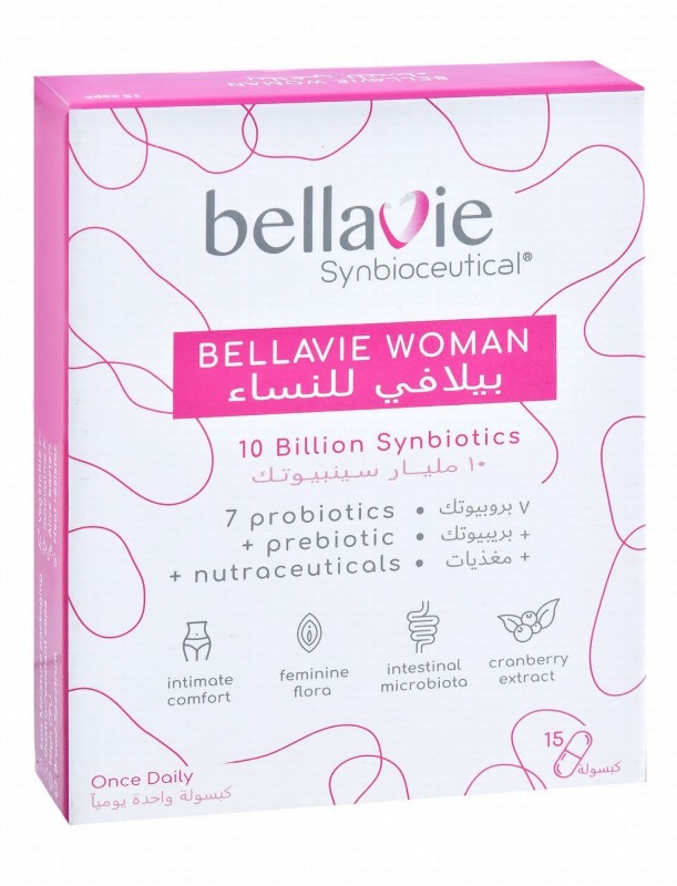 BellaVie Woman 10 Billion Synbiotics Supplement with Cranberry Extract for Intimate Comfort, Feminine Flora & Intestinal Microbiota - vegan, GMO free