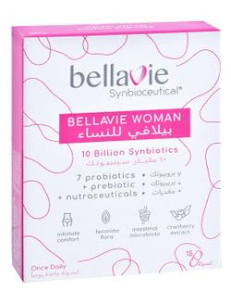 BellaVie Woman 10 Billion Synbiotics Supplement with Cranberry Extract for Intimate Comfort, Feminine Flora & Intestinal Microbiota - vegan, GMO free