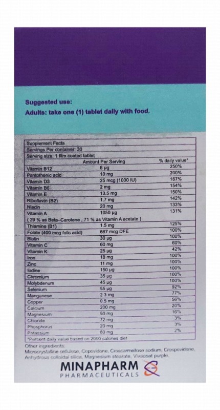 Betolvex Immunity, Energy & Metabolism Multivitamin Supplement with Minerals