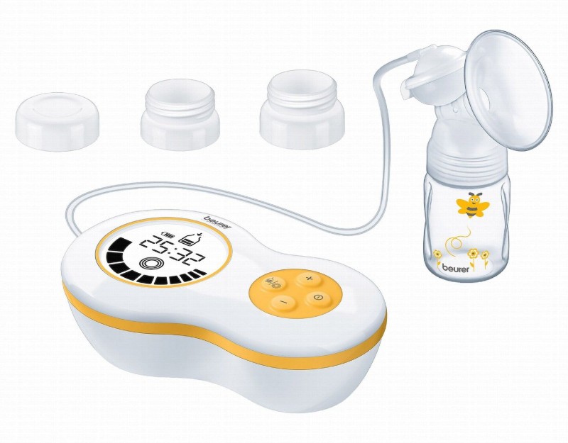 Beurer BY40 White & Yellow Electric Breast Pump - BPA free