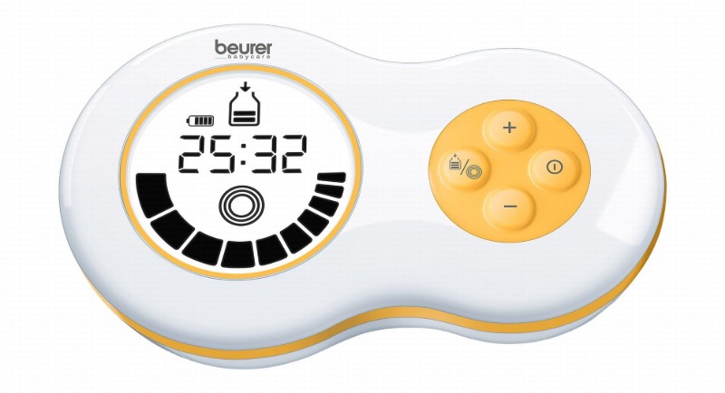 Beurer BY40 White & Yellow Electric Breast Pump - BPA free