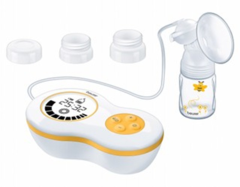 Beurer BY40 White & Yellow Electric Breast Pump - BPA free