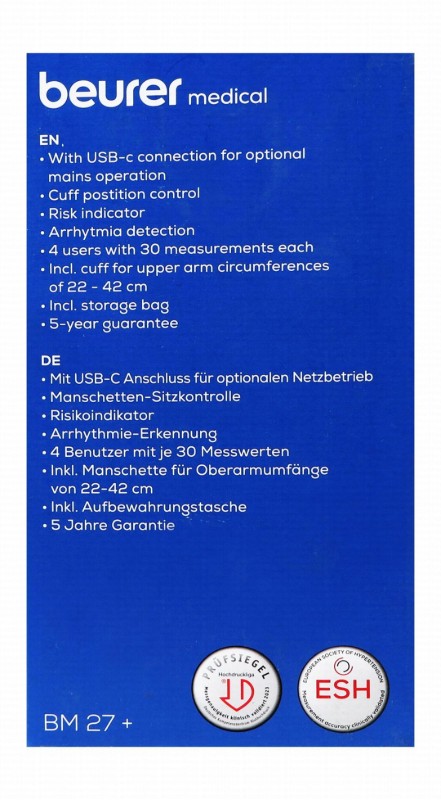 Beurer Classic Blood Pressure Monitor