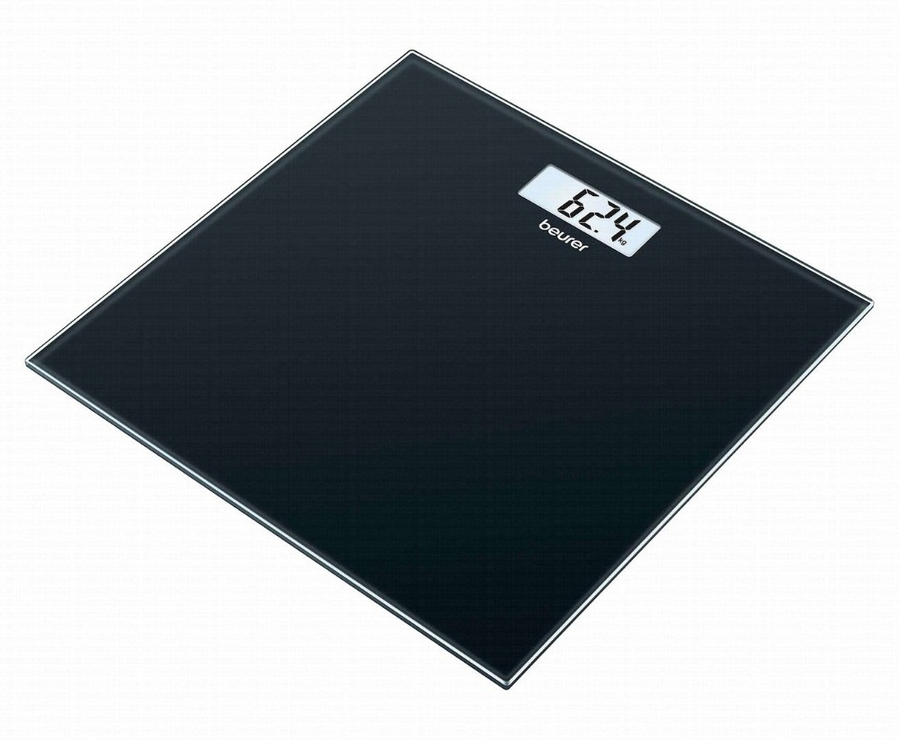 Beurer GS10 Wellbeing Glass Bathroom Scale (Up to 180kg) - Black