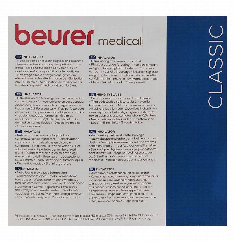 Beurer IH16 Classic Inhalator Nebulizer