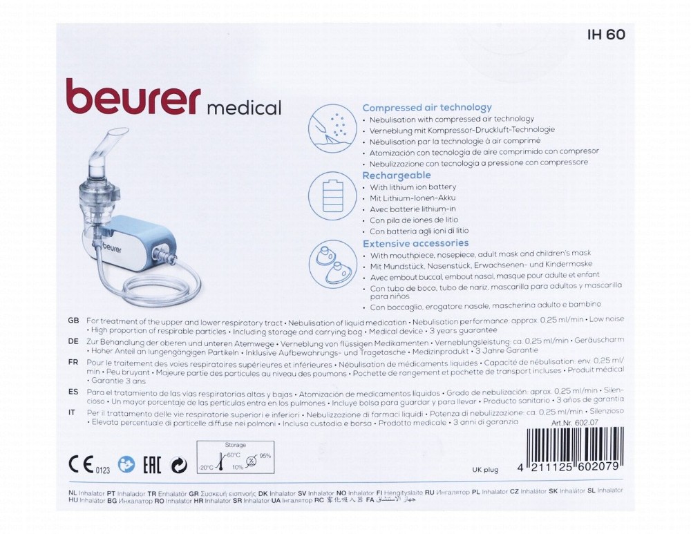 Beurer Medical Small Ultra Quiet Nebulizer - IH 60