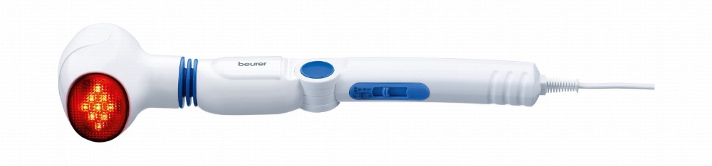 Beurer MG40 Wellbeing Infrared Massager with 4 Interchangeable Attachments - White & Blue
