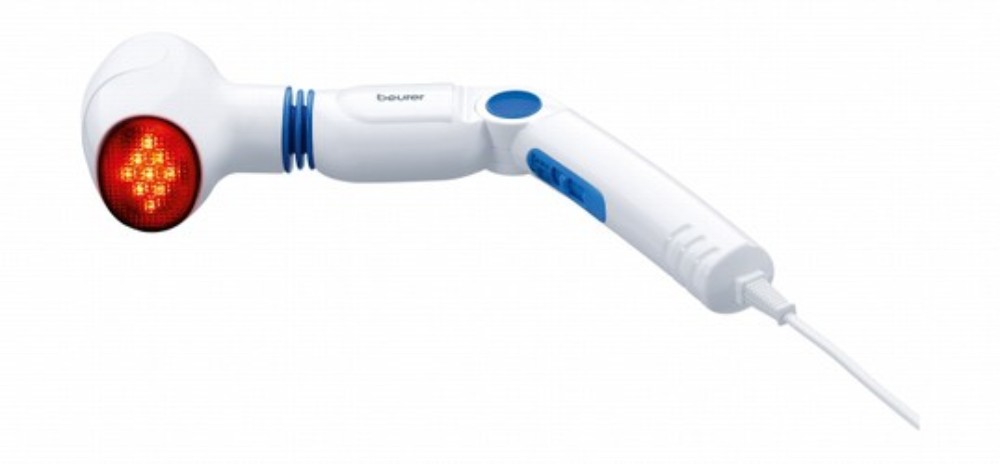 Beurer MG40 Wellbeing Infrared Massager with 4 Interchangeable Attachments - White & Blue