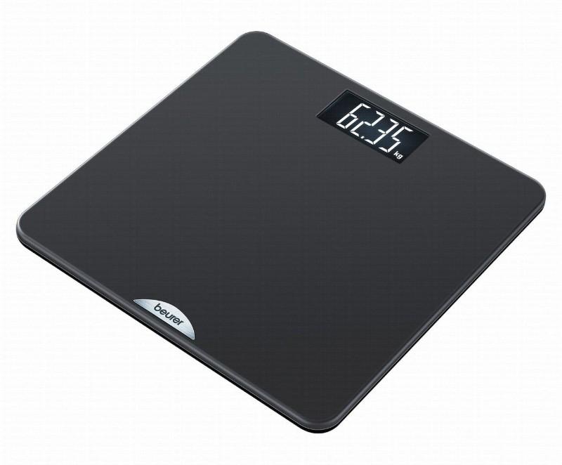 Beurer PS240 Stainless Steel Soft Grip Personal Bathroom Scale - Black