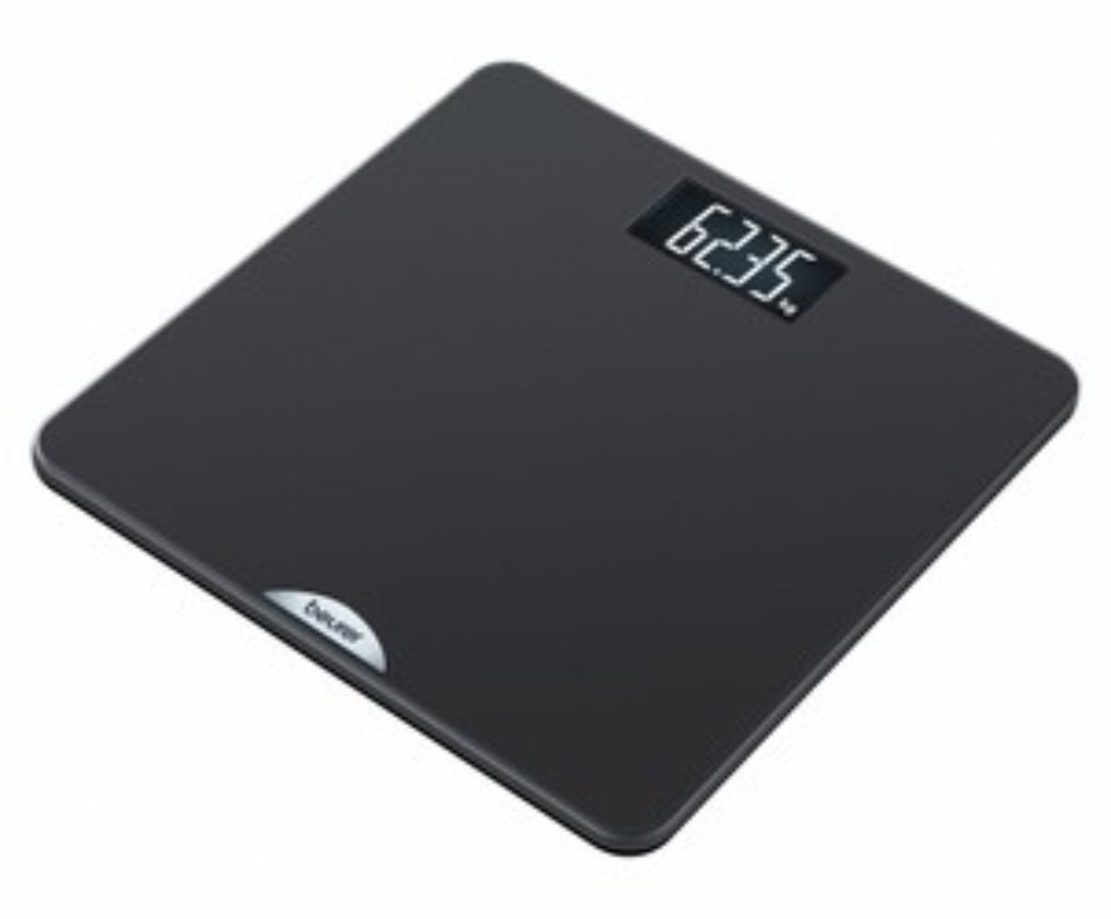 Beurer PS240 Stainless Steel Soft Grip Personal Bathroom Scale - Black