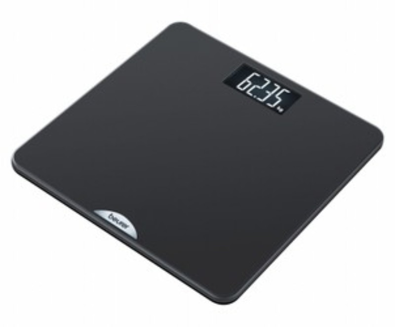 Beurer PS240 Stainless Steel Soft Grip Personal Bathroom Scale - Black