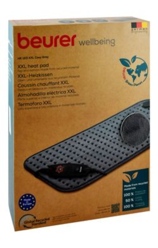 Beurer Wellbeing 2XL Heat Pad - Cosy Grey, HK 123