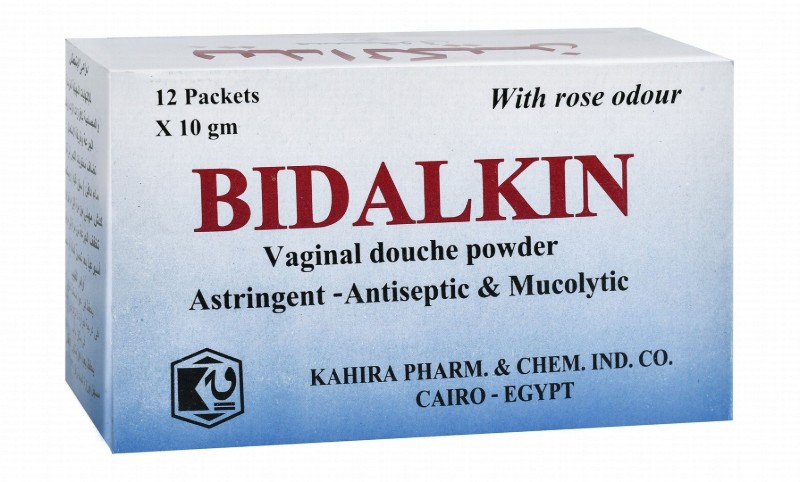 Bidalkin Antiseptic & Mucolytic Vaginal Douche Powder Rose Scent