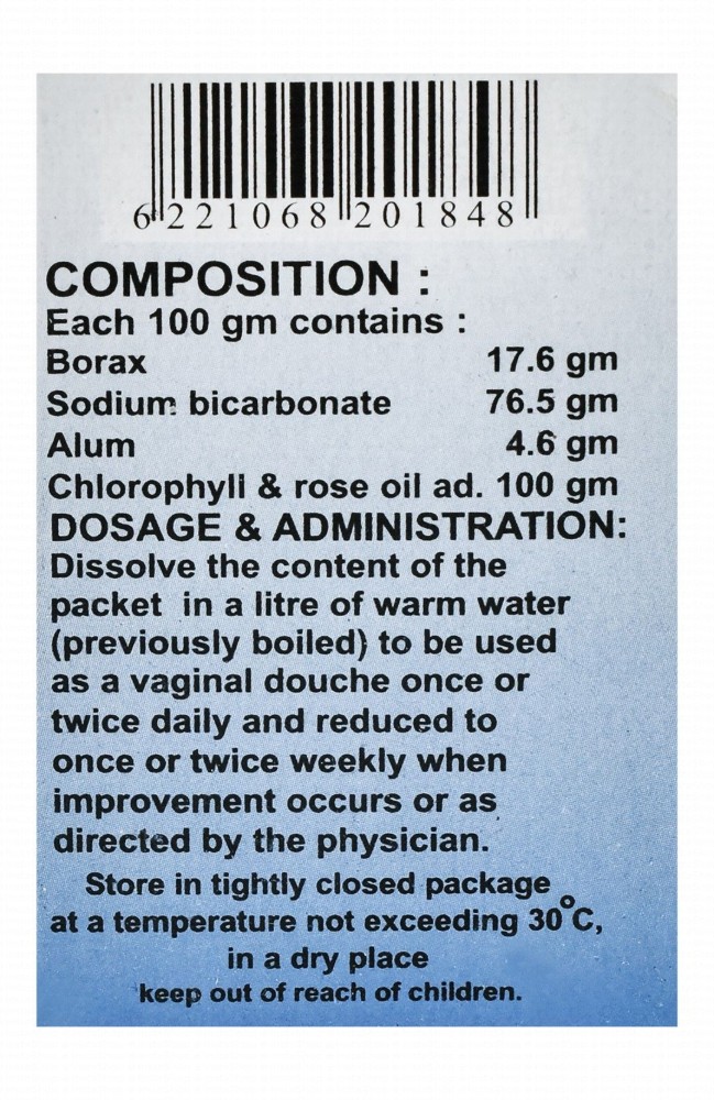 Bidalkin Antiseptic & Mucolytic Vaginal Douche Powder Rose Scent