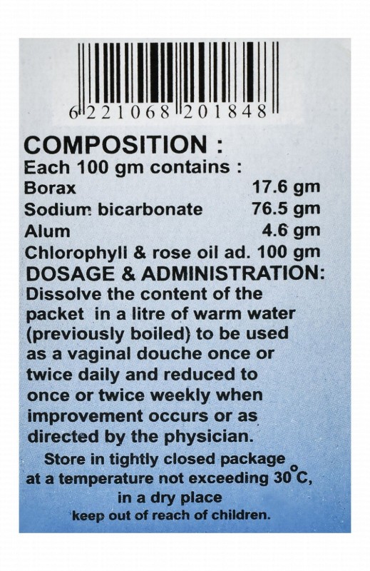 Bidalkin Antiseptic & Mucolytic Vaginal Douche Powder Rose Scent