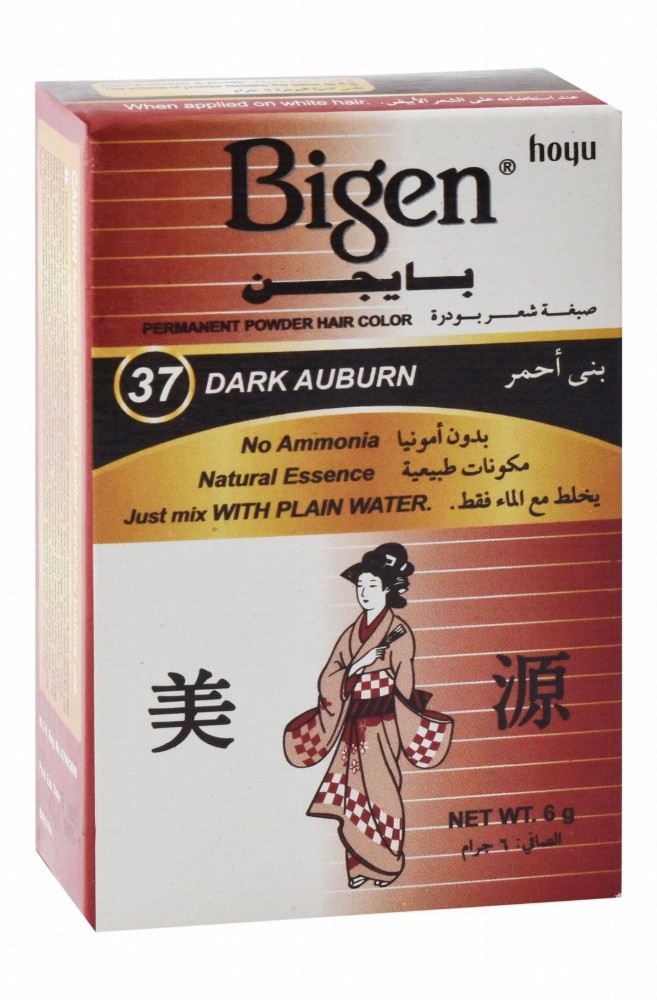 Bigen Permanent Hair Color Powder Dark Auburn 37 - ammonia free
