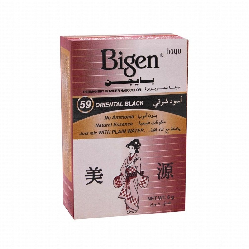 Bigen Permanent Hair Color Powder Oriental Black 59 - ammonia free