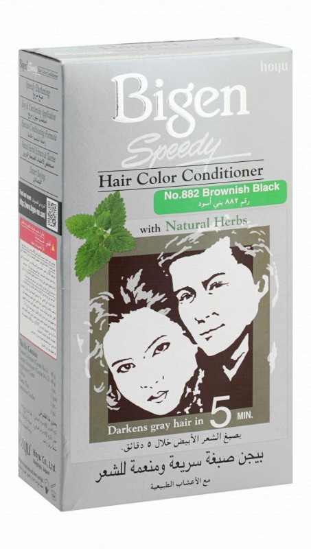 Bigen Speedy Hair Color Conditioner with Natural Herbs Brownish Black 882