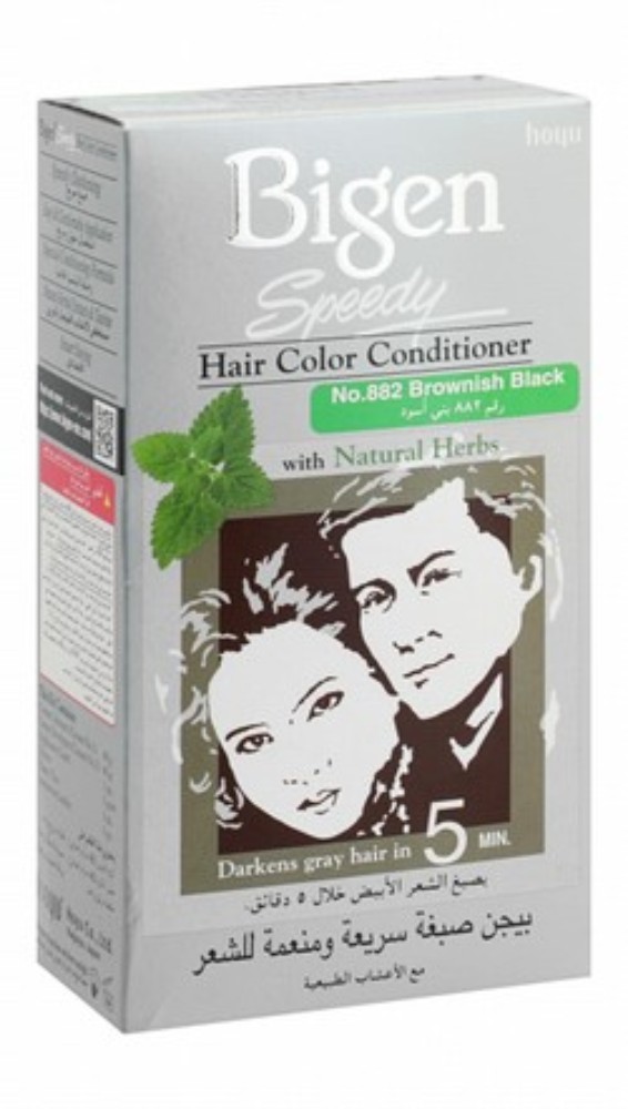 Bigen Speedy Hair Color Conditioner with Natural Herbs Brownish Black 882