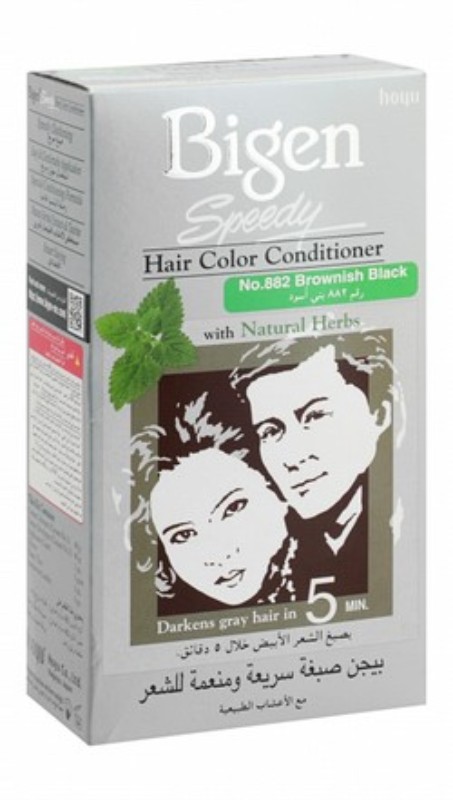 Bigen Speedy Hair Color Conditioner with Natural Herbs Brownish Black 882