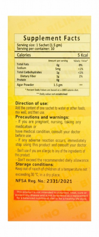 Bilino Normal Bowel Function Support Supplement Sachets