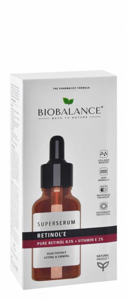 Bio Balance 0.3% Retinol & 2% Vitamin E Lifting, Firming & Anti-Wrinkle Face Serum - vegan