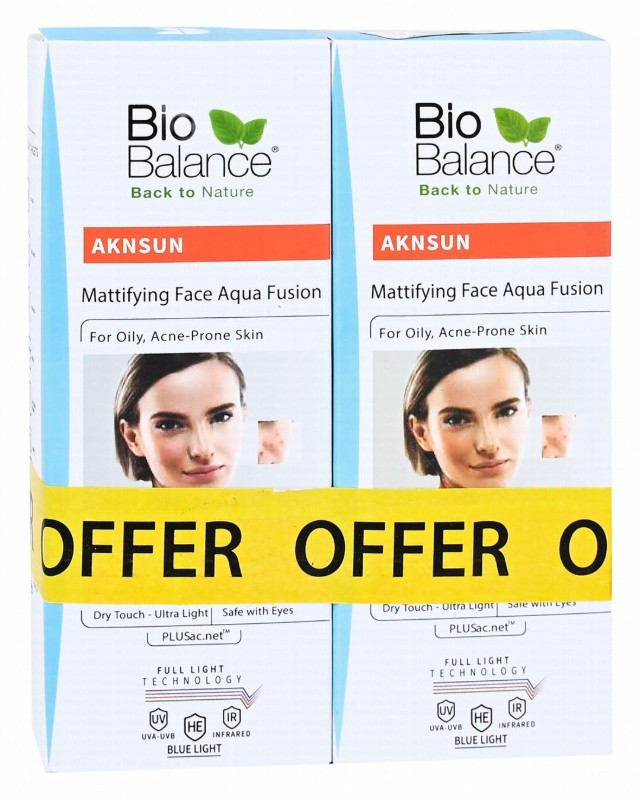 Bio Balance Aknsun Mattifying Aqua Fusion Facial Sunscreen for Oily & Acne-Prone Skin SPF50+
