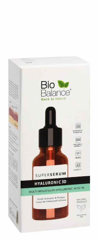 Bio Balance Hyaluronic 3D Hydrating, Firming & Anti-Wrinkle Face Serum - preservative free