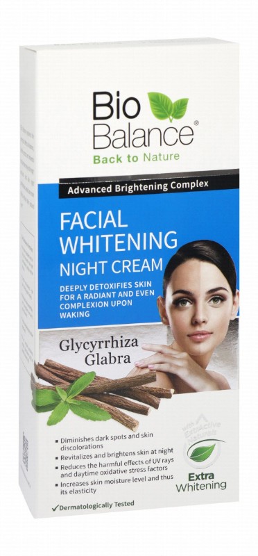 Bio Balance Whitening Night Face Cream with Glycyrrhiza Glabra