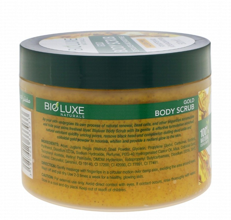 Bio Luxe Exfoliating & Smoothing Gold Body Scrub for All Skin Types