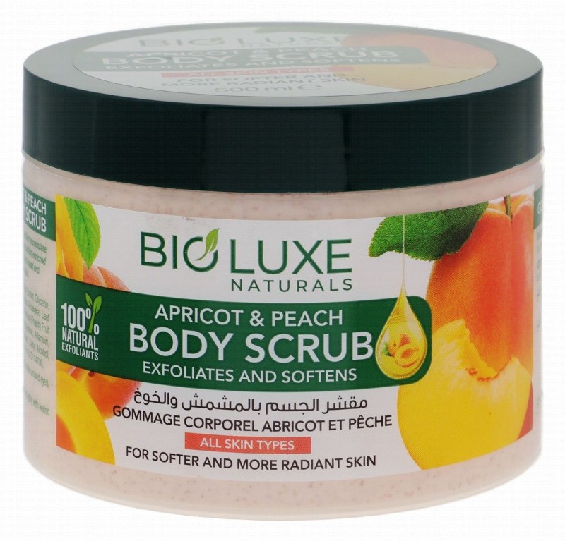 Bio Luxe Skin Care Exfoliating Scrub with Apricot & Peach Extracts