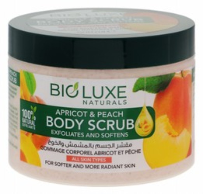 Bio Luxe Skin Care Exfoliating Scrub with Apricot & Peach Extracts