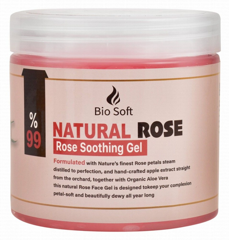 Bio Soft Natural Rose Soothing Face Gel - parabens free, cruelty free