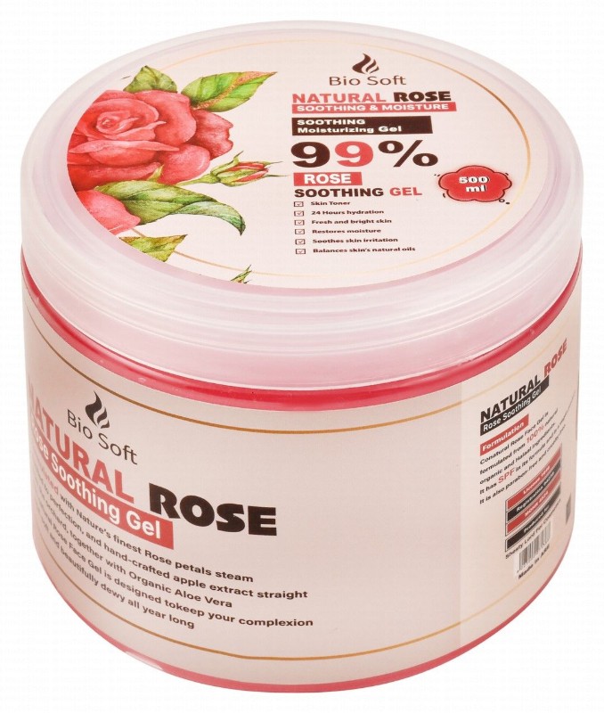 Bio Soft Natural Rose Soothing Face Gel - parabens free, cruelty free