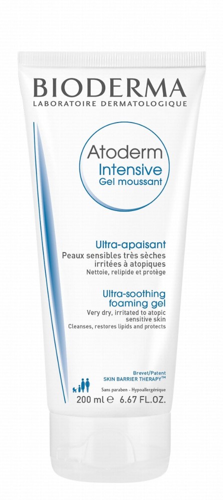 Bioderma Atoderm Hypoallergenic Ultra Soothing Foaming Gel for Very Dry Skin - parabens free