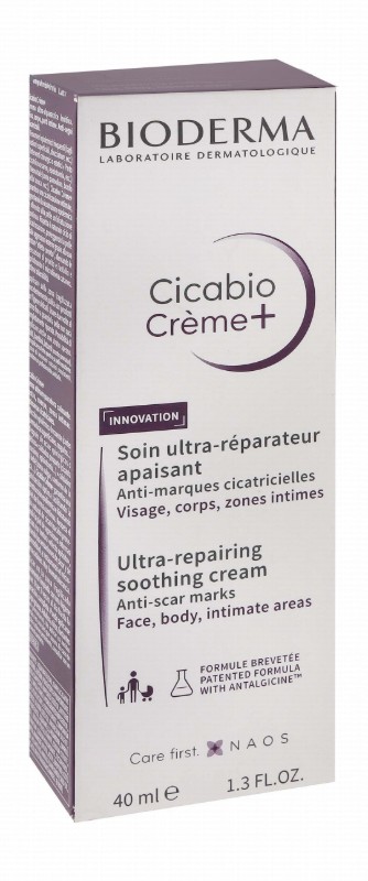 Bioderma Cicabio Creme Plus Ultra Repairing, Soothing & Anti-Scar Cream for Face, Body & Intimate Areas - fragrance free