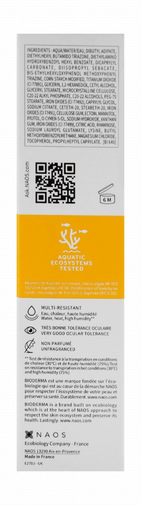 Bioderma Photoderm Aquafluide Water-Resistant Lightweight Moisturizing Facial Sunscreen Claire Light SPF50+ - fragrance free