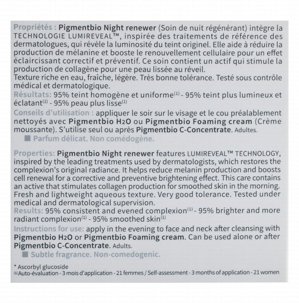 Bioderma Pigmentbio Night Renewer Brightening Facial Treatment for Dark Spots & Sensitive Skin