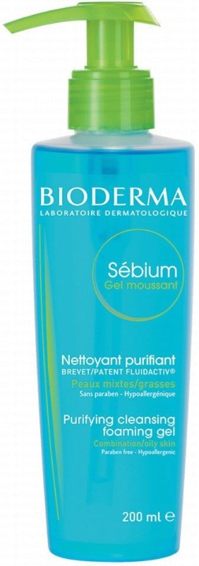 Bioderma Sebium Hypoallergenic Purifying & Cleansing Facial Cleanser Gel for Combination & Oily Skin - parabens free
