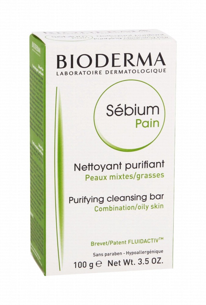 Bioderma Sebium Hypoallergenic Purifying & Cleansing Soap Bar - parabens free