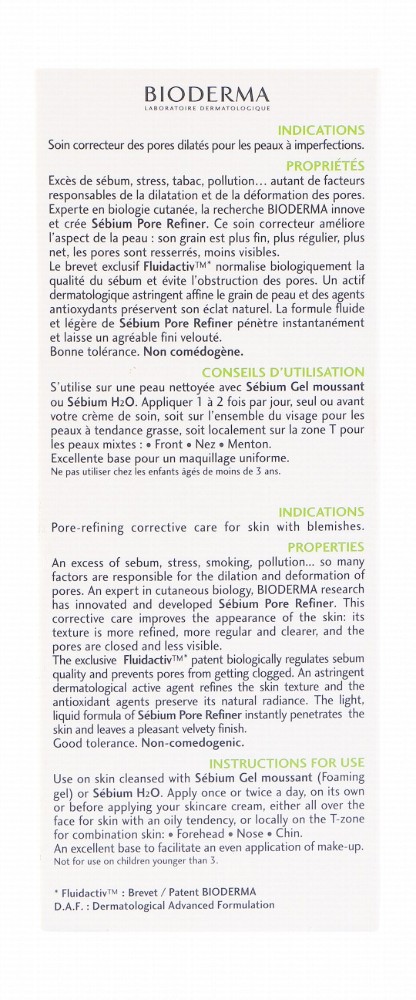 Bioderma Sebium Hypoallergenic Refining & Tightening Facial Cream for Oily & Combination Skin
