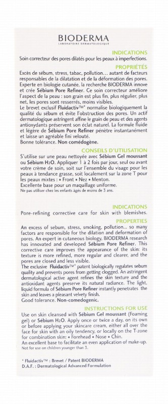 Bioderma Sebium Hypoallergenic Refining & Tightening Facial Cream for Oily & Combination Skin
