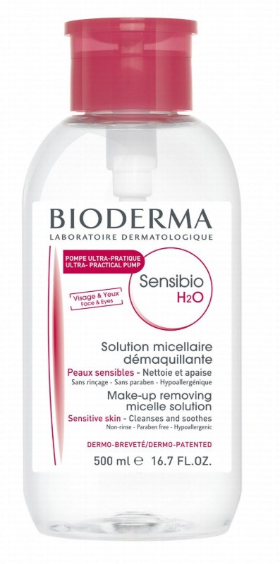 Bioderma Sensibio H2O Hypoallergenic Makeup Removing Micellar Solution for Sensitive Skin - parabens free