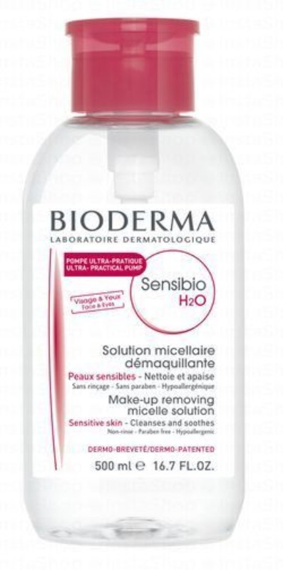Bioderma Sensibio H2O Hypoallergenic Makeup Removing Micellar Solution for Sensitive Skin - parabens free