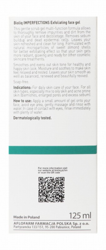 Bioliq Imperfections Exfoliating, Detoxifying & Deep Cleansing Face Gel with Oleanolic & NDGA Acid - soap free