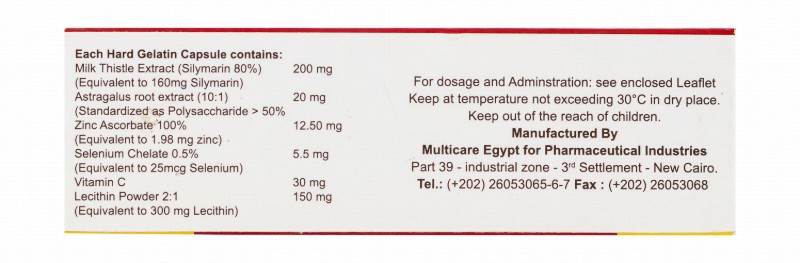 Bional 200mg Milk Thistle Liver Support Supplement with Astragalus Root, Zinc & Vitamin C