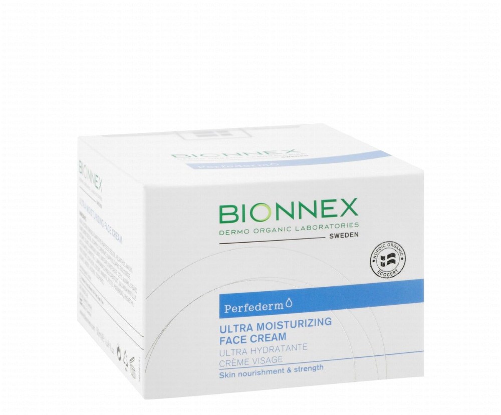 Bionnex Perfederm Organic Ultra Moisturizing, Nourishing & Strengthening Face Cream - parabens free, mineral oil free, dyes free