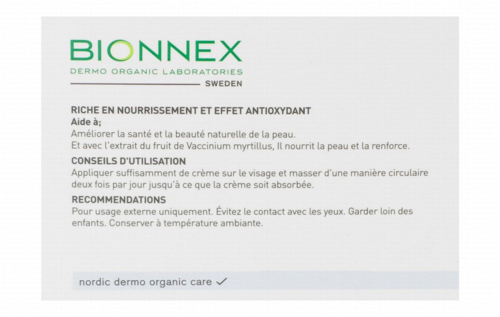 Bionnex Perfederm Organic Ultra Moisturizing, Nourishing & Strengthening Face Cream - parabens free, mineral oil free, dyes free